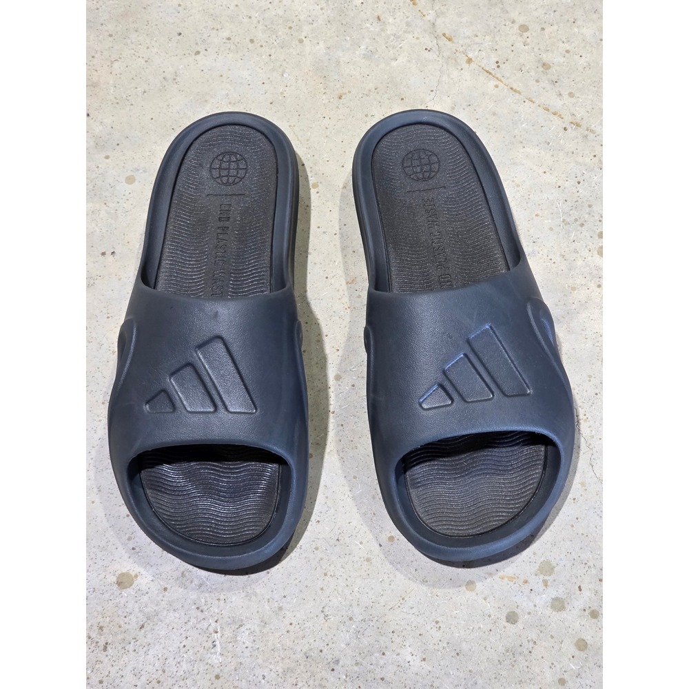 Adidas Adicane Slides Carbon Grey Mens 10 HP9414 Sandal Slip On Shoes